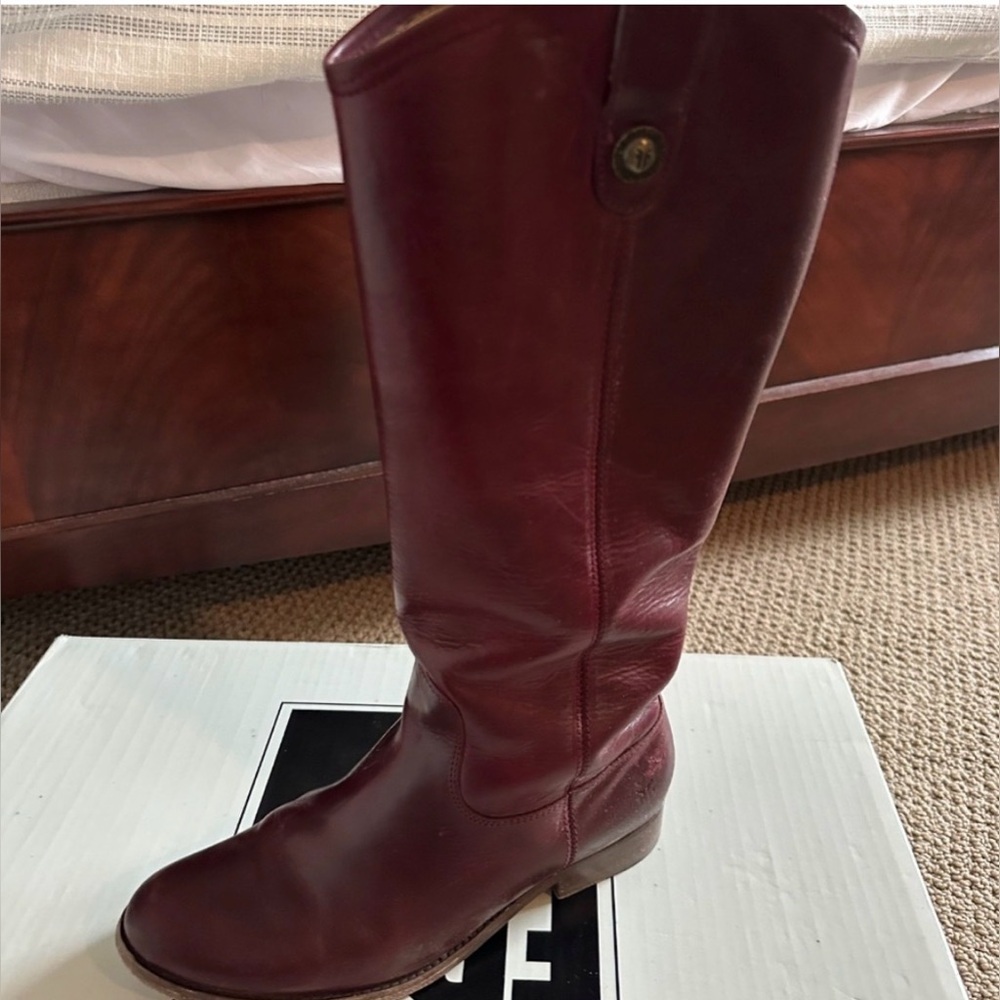 Frye Melissa Button Cognac Leather Knee High Boot Box LK NEW see add listing - Picture 6 of 6